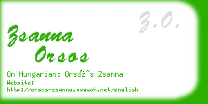 zsanna orsos business card